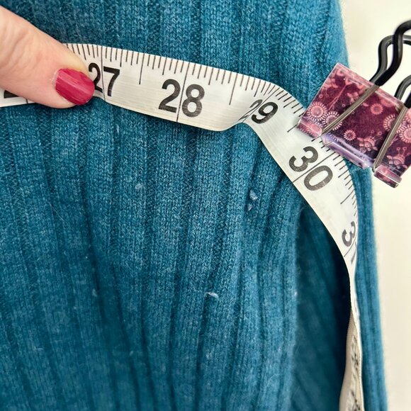 Eileen Fisher 100% Cashmere Long Open Front Cardigan in Teal Size 3X - Picture 5 of 10